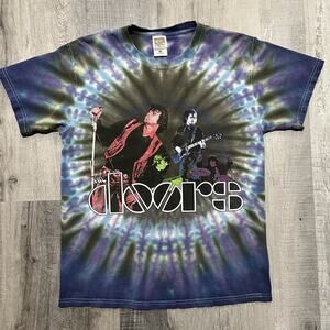VTG Jim Morrison The Doors Break On Through Blue Tie Dye 2001 Concert Band Tee